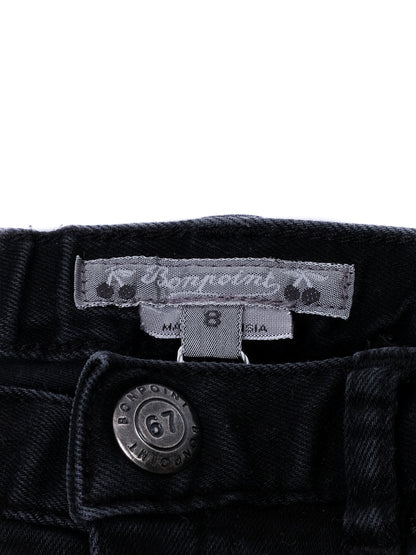 Excellent Bonpoint Black Cotton Jeans for Kids Size 7