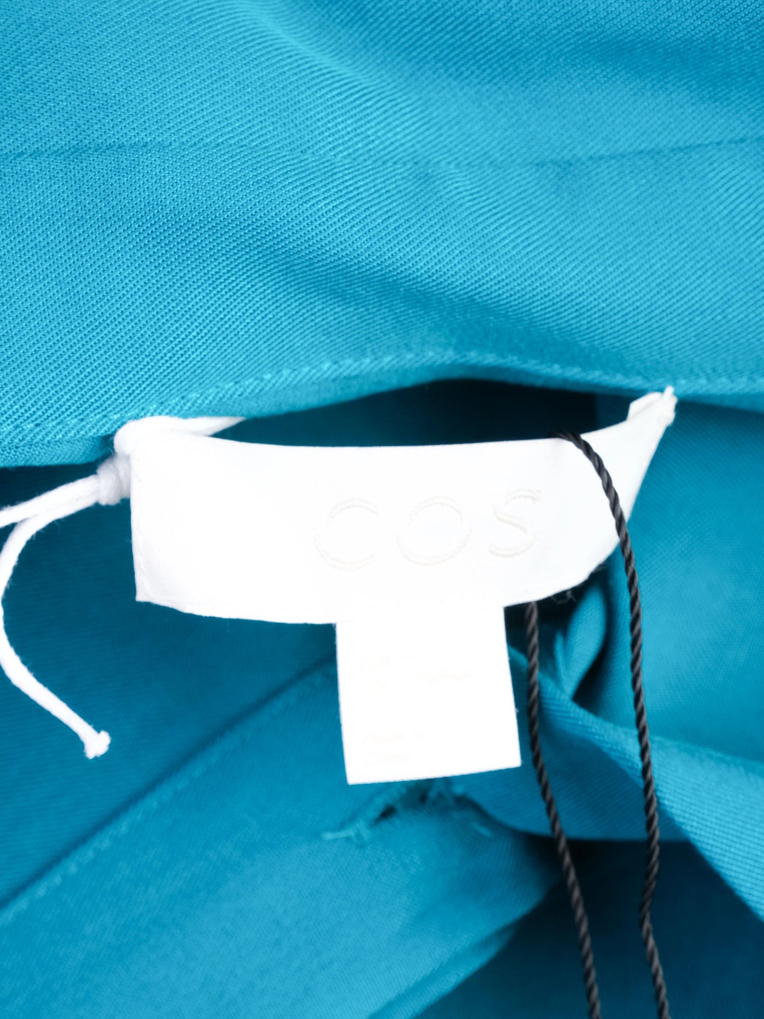 NEW Cos Teal Shirt Dress Long Sleeve Size M