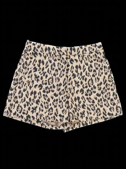 Excellent Valentino Leopard Print Silk Shorts Size L Made in Italy