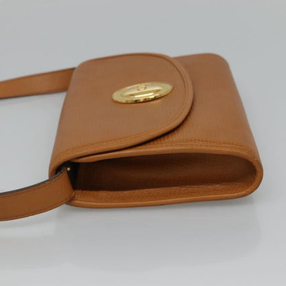 Christian Dior Shoulder Bag Leather Beige Auth