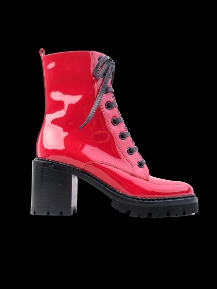 Perfect Nando Muzi Red Lacquer Ankle Boots Size 37