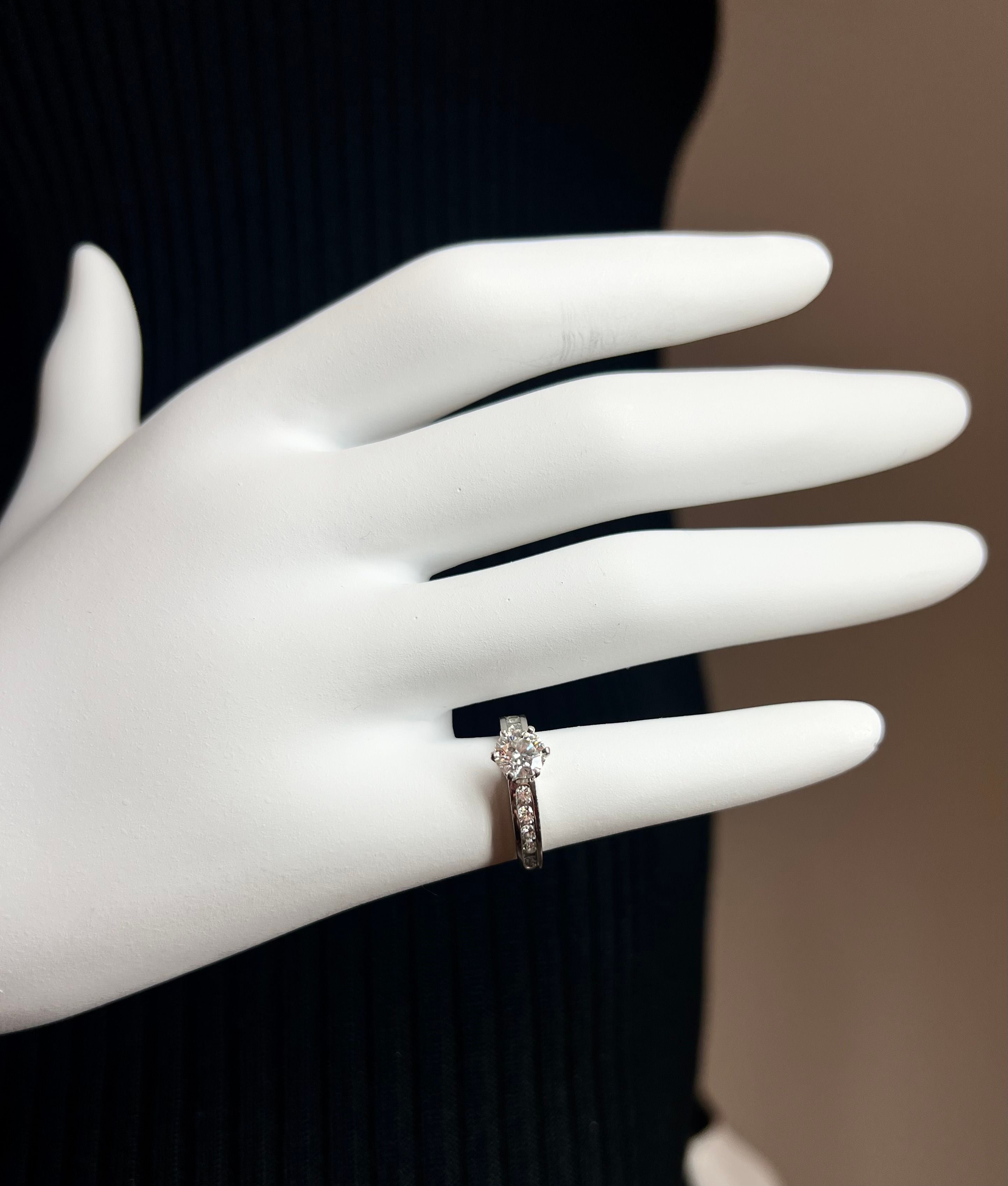 Tiffany &amp; Co. Channel Set Solitaire Ring 0.78ct