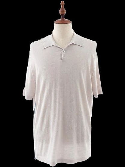 Excellent Hermes Gray Wool Polo Shirt Size L for Men