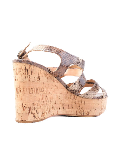 Excellent Salvatore Ferragamo Wedge Sandals Leather Size 39