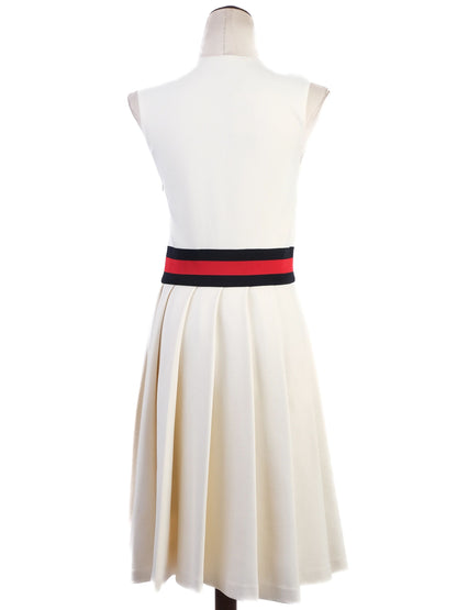 Gucci Excellent Condition White Nylon Sleeveless Dress Size S