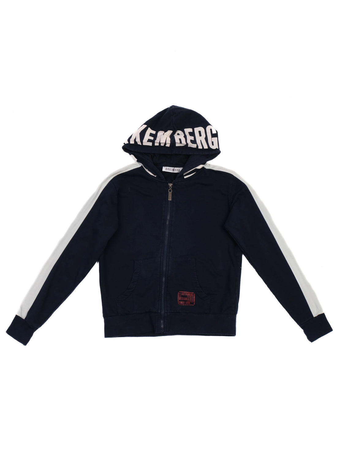 Excellent Bikkembergs Navy Blue Hoodie for Kids Size 10