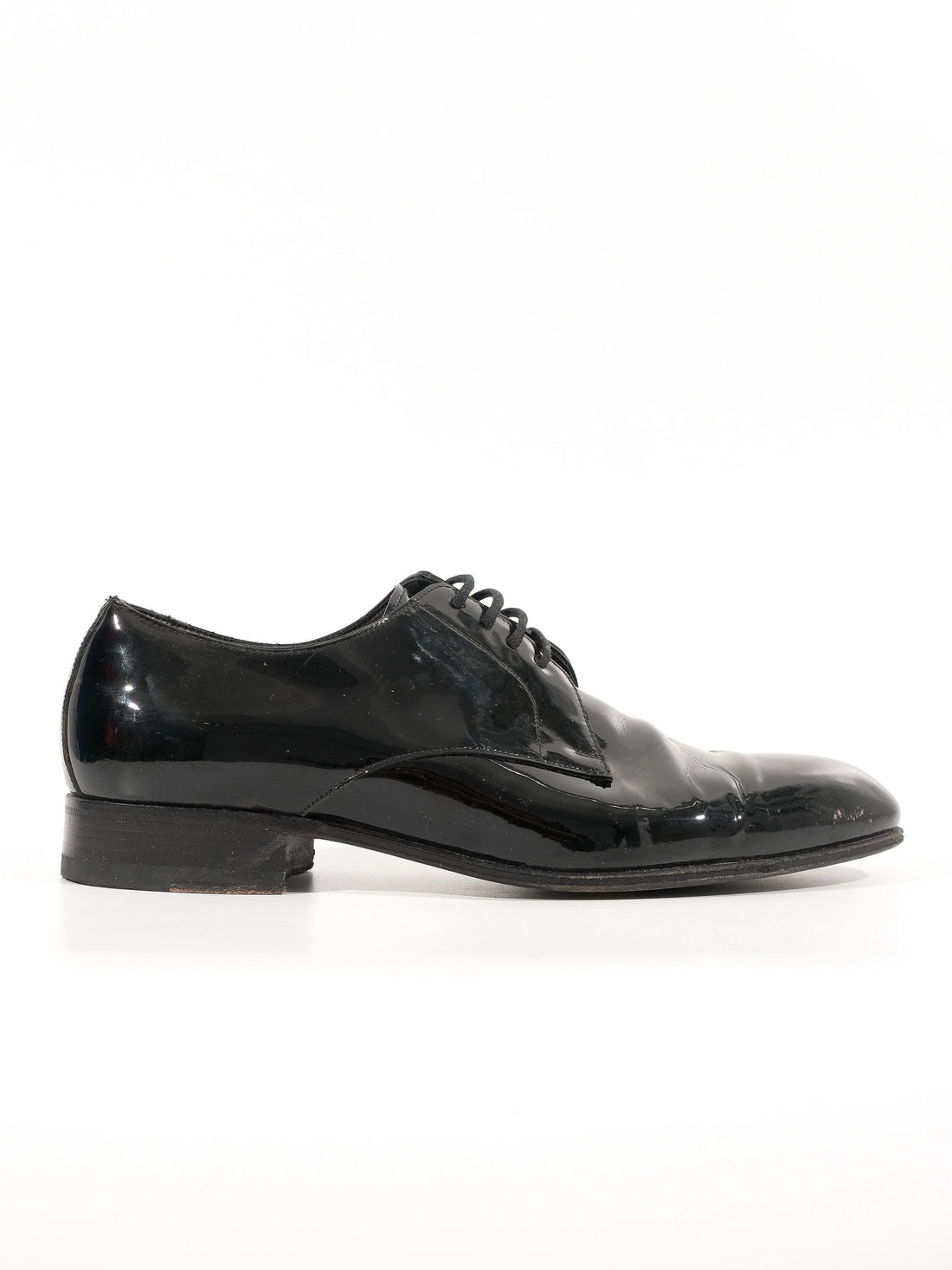 Excellent Valentino Black Patent Leather Dress Shoes Size 41