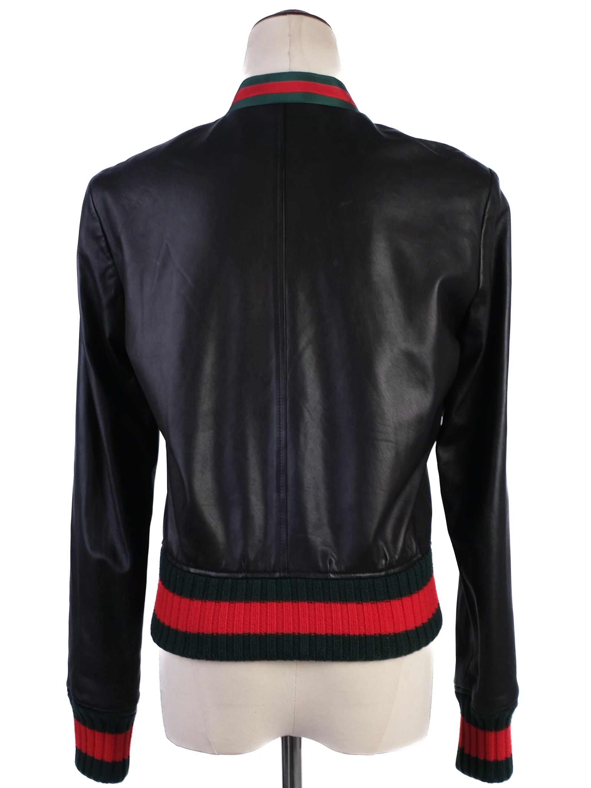 Gucci WomenÕs Black Wool Jacket XXS with Red and Green Accents