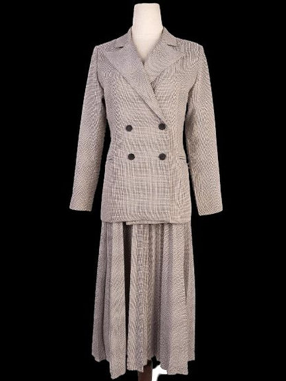 Average Love Moschino Orange Checked Two-Piece Suit Size S