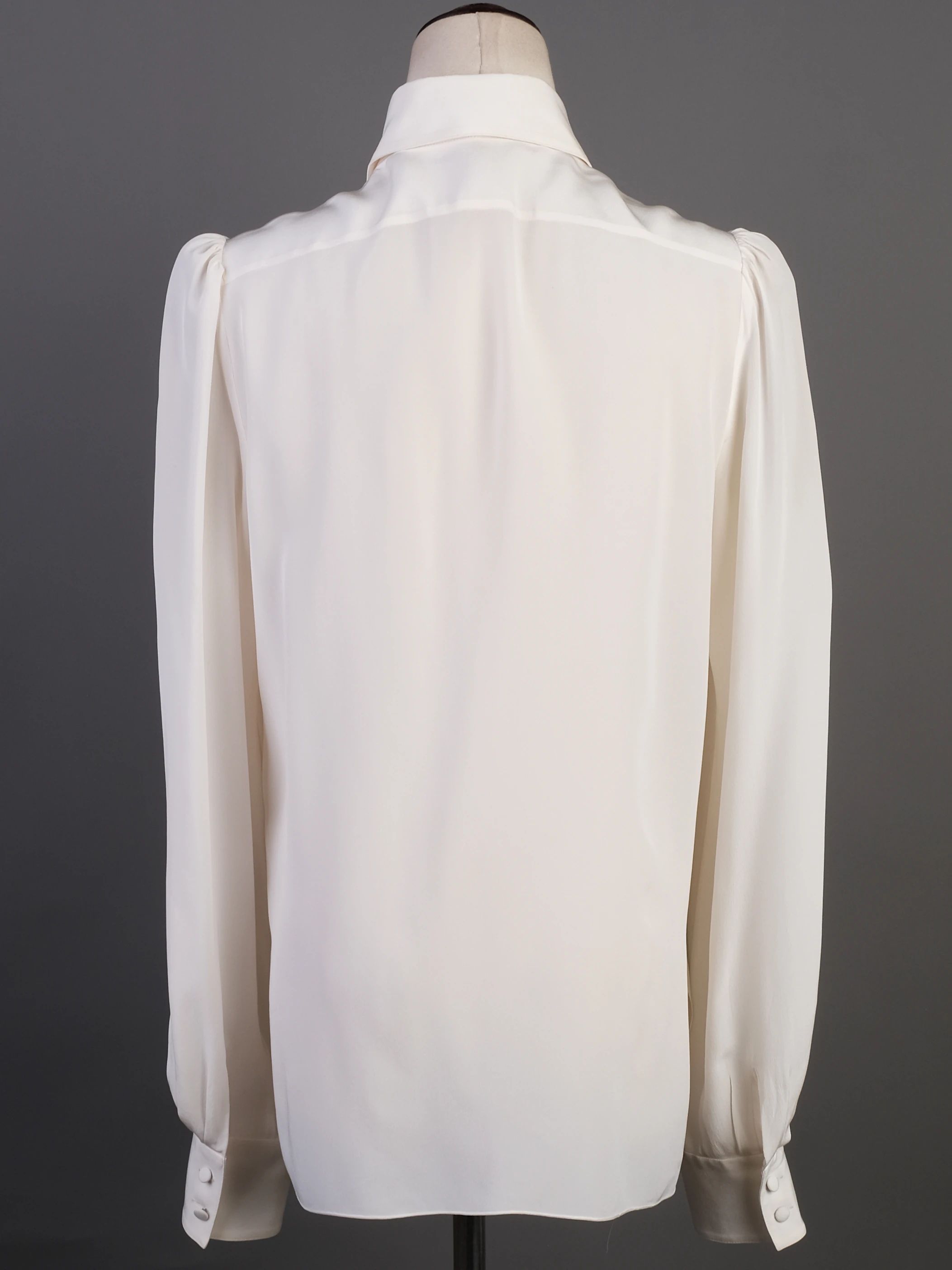 Excellent Dolce Gabbana White Cotton Blouse Women Long Sleeve