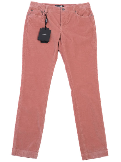 NEW Dolce Gabbana Pink Corduroy Pants Size L Women&
