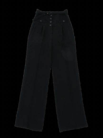Excellent Luisa Spagnoli Black High-Waisted Pants Size L