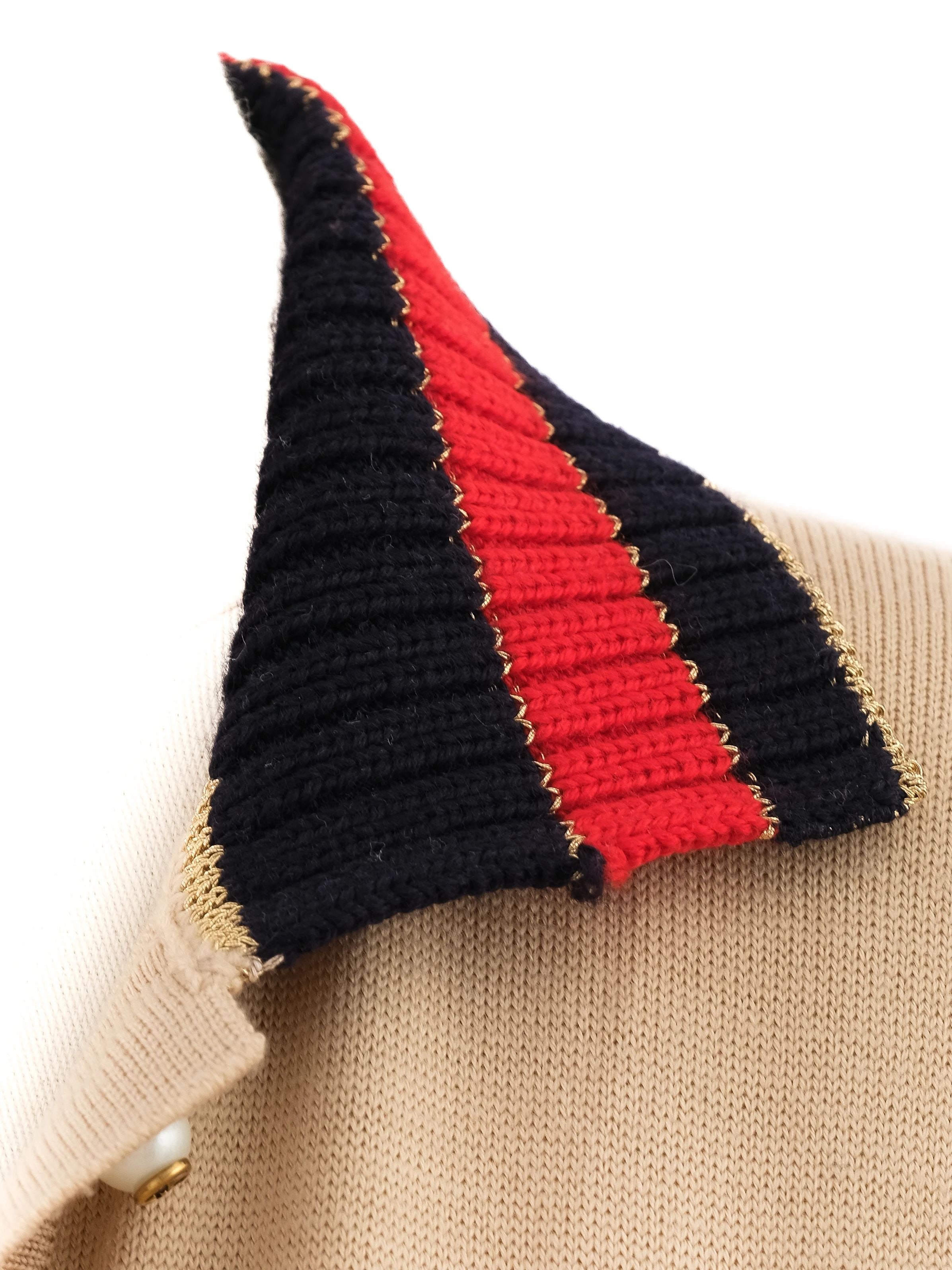 Gucci Excellent Condition Orange Wool Polo Shirt Size XS