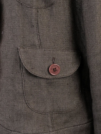 Excellent Etro Gray Cropped Wool Jacket Size M for Women
