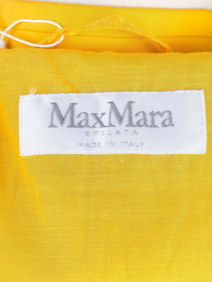 Excellent Max Mara Yellow Cotton Blazer Size M Made in Italy