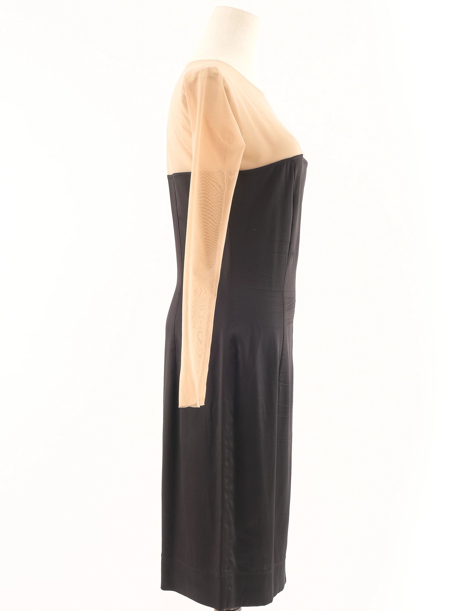 Excellent Love Moschino Dress Beige Top Black Skirt Size M