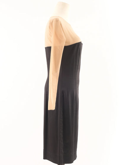 Excellent Love Moschino Dress Beige Top Black Skirt Size M