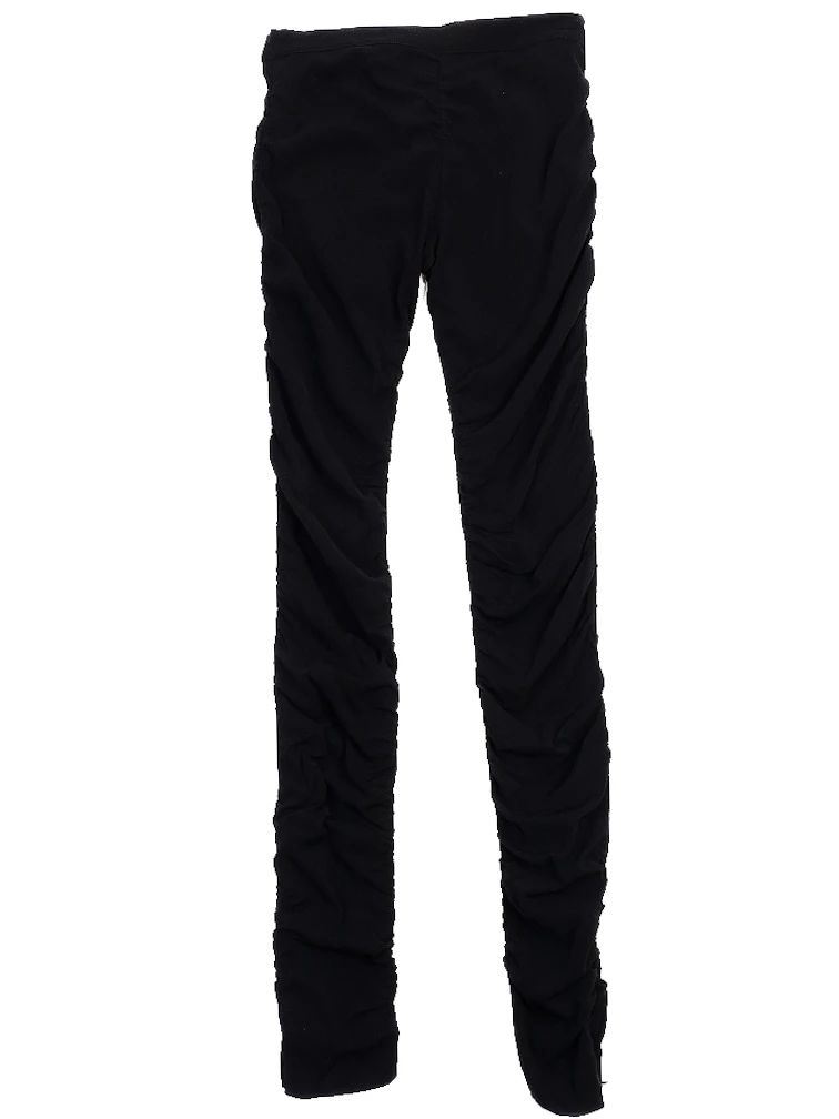 Excellent Pinko Black Ruched Pants Size XS Polyester Women&