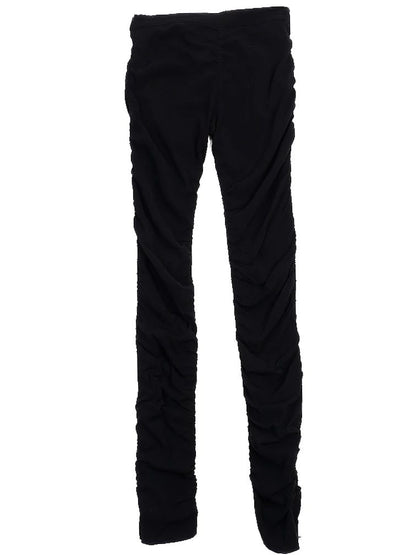 Excellent Pinko Black Ruched Pants Size XS Polyester Women&