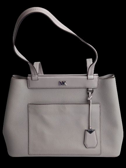 Good Michael Kors Gray Leather Handbag with Shoulder Strap