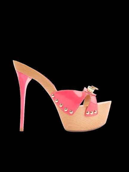 Excellent Gianmarco Lorenzi Pink Leather Platform Sandals Size 37