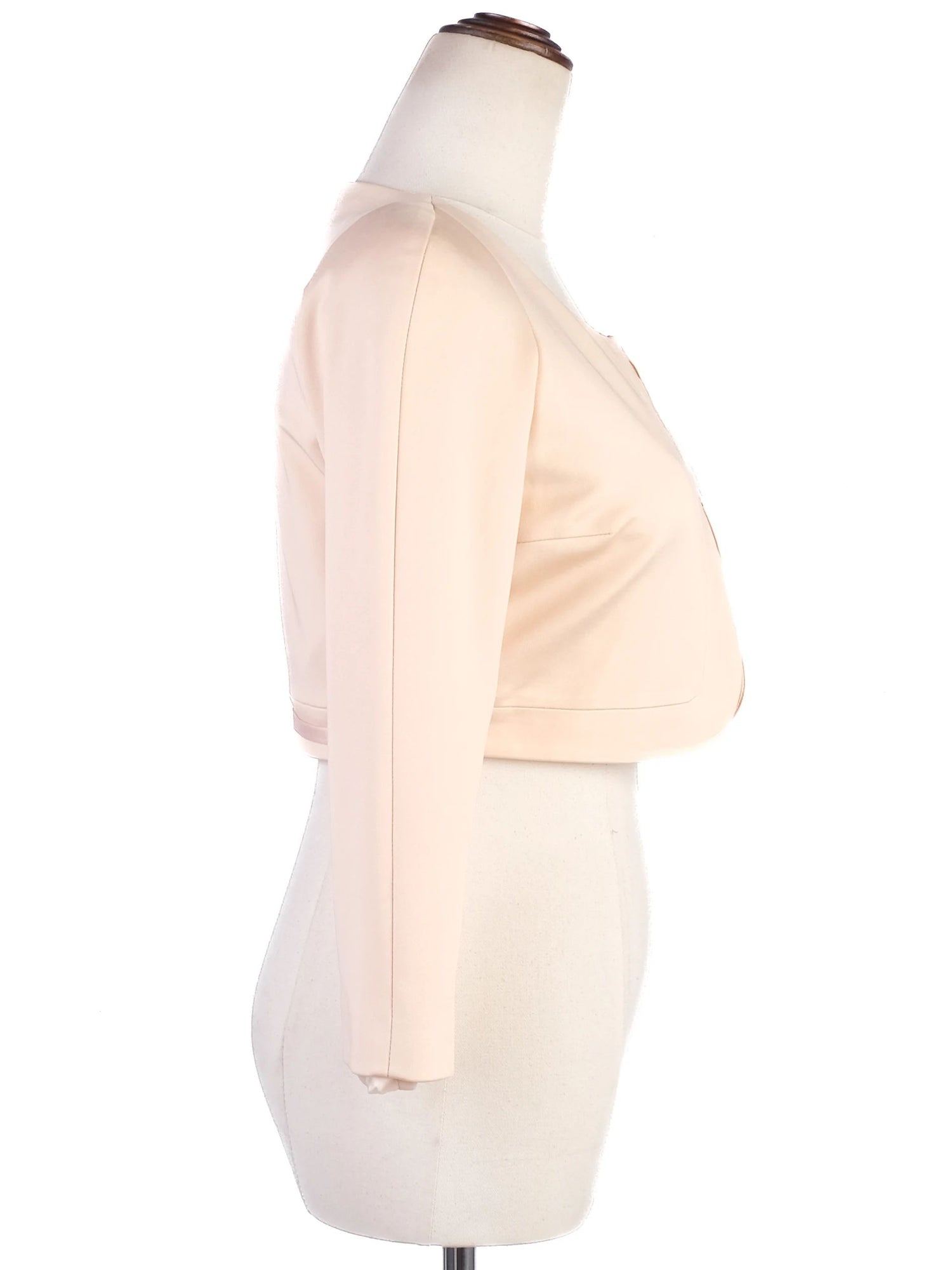 Excellent Elisabetta Franchi Pink Cropped Jacket Size M