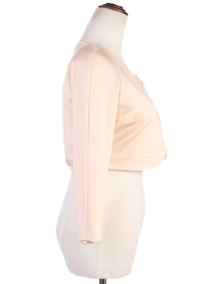 Excellent Elisabetta Franchi Pink Cropped Jacket Size M