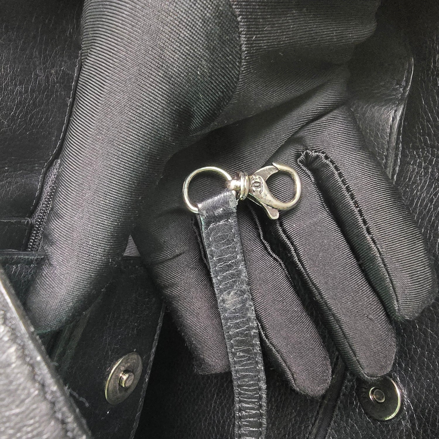 Chanel Turn-around Ligne Black Deerskin