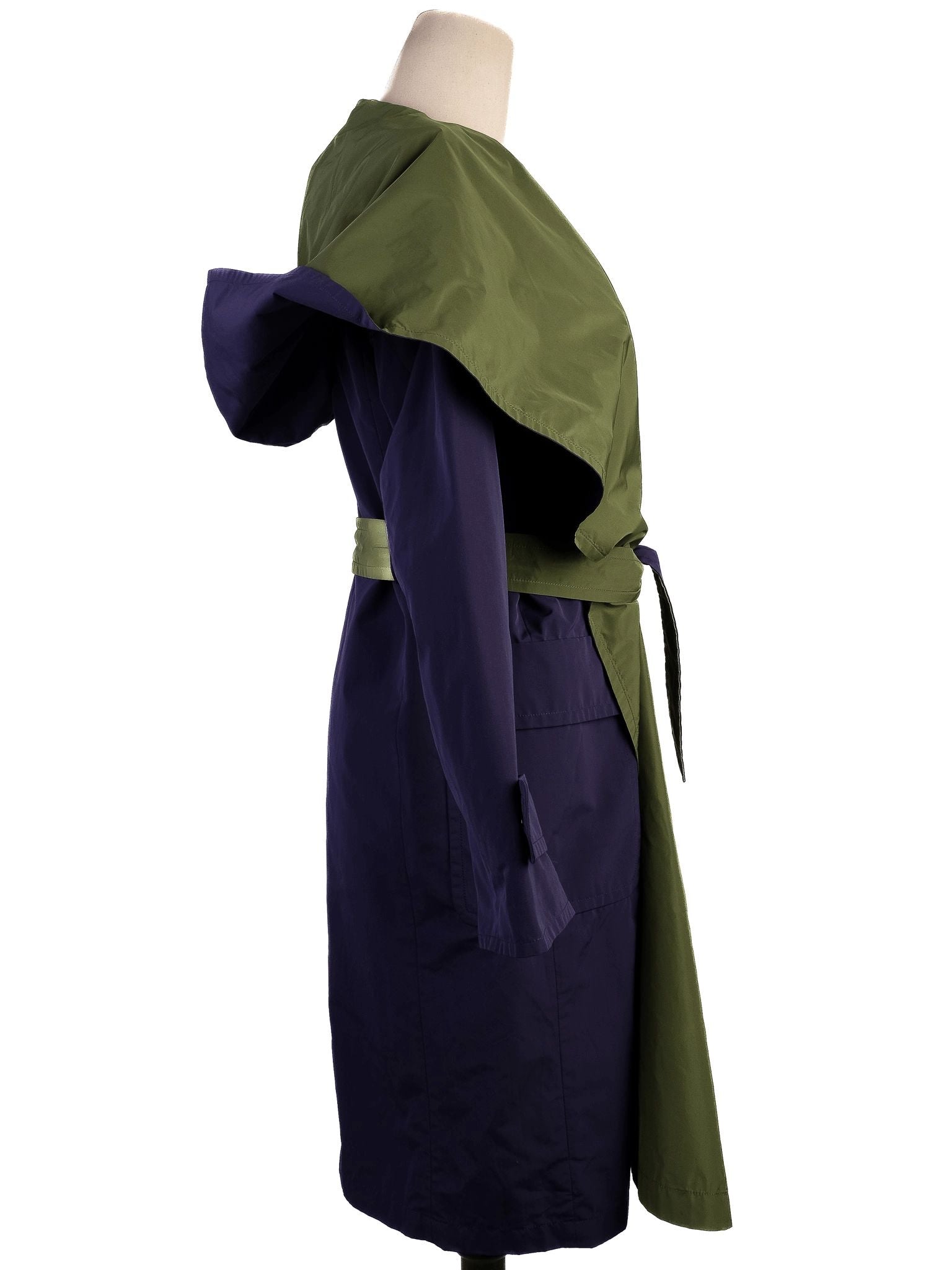 Max Mara Perfect Condition Blue Two-Tone Coat Size XS