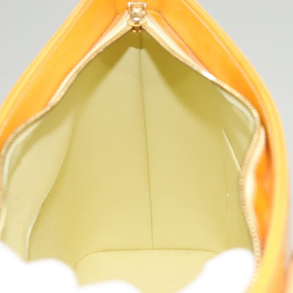 Louis Vuitton Vernis Houston Hand Bag Lime Yellow M 91055 Lv Auth