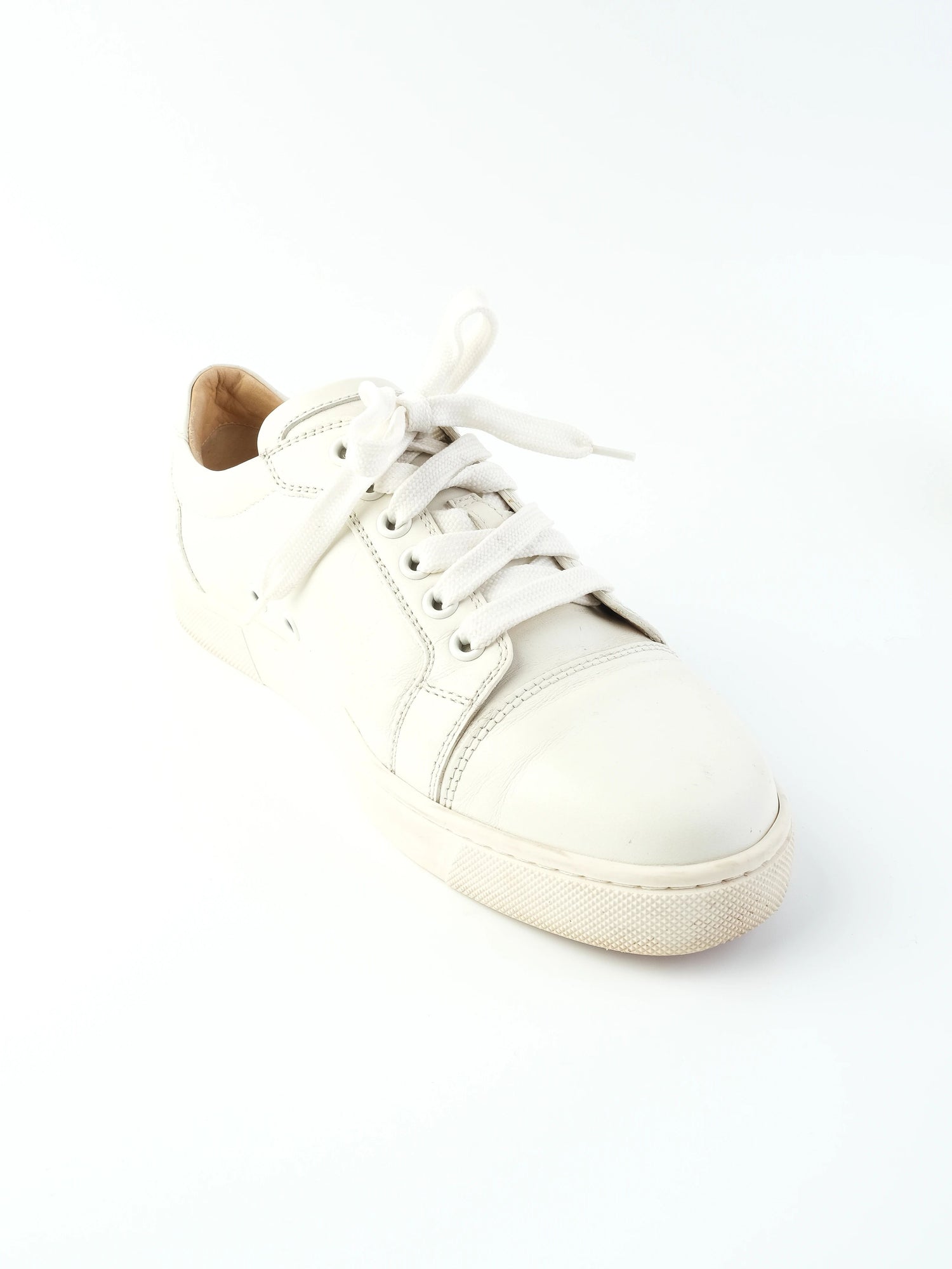 Excellent Christian Louboutin White Leather Sneakers Size 36