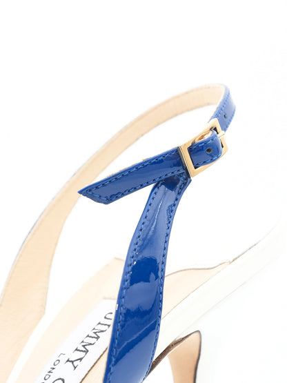 Jimmy Choo Green Leather Slingback High-Heeled Shoes Size 40.5