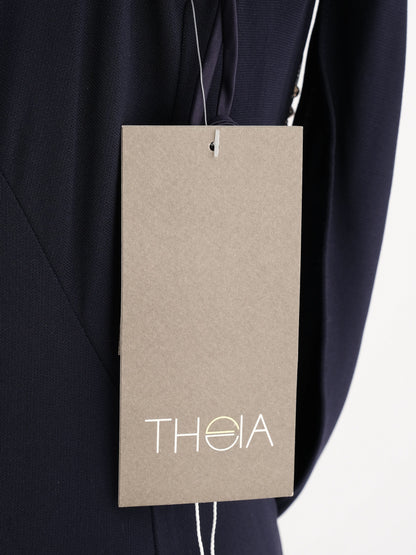 NEW Theia Couture Formal Navy Blue Gown Size XL with Beaded Details