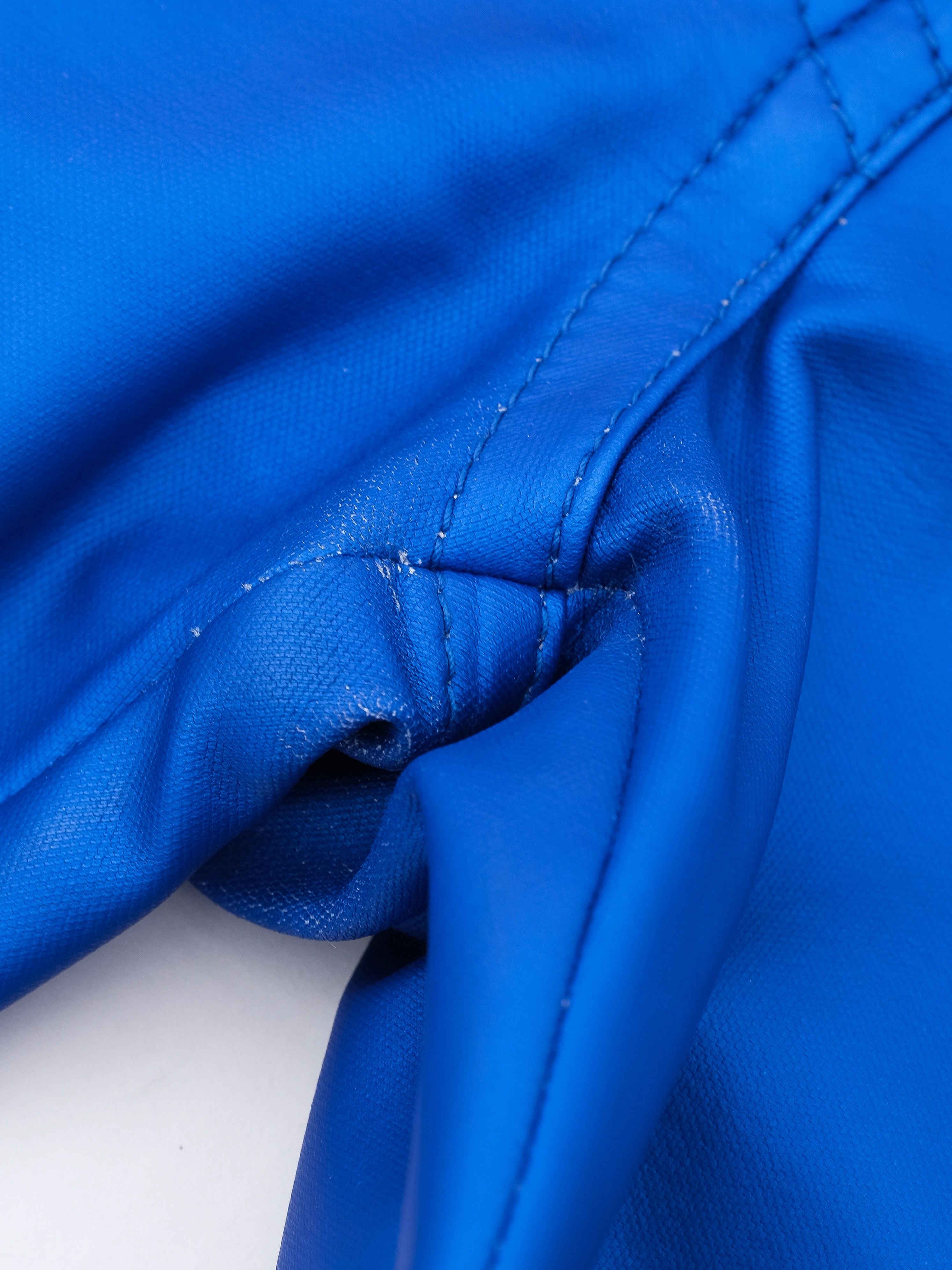 Excellent Louis Vuitton Blue Polyester Pants Size M with Black Accents