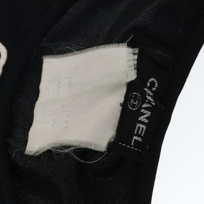 Chanel Tank Top Silk Black Cc Auth