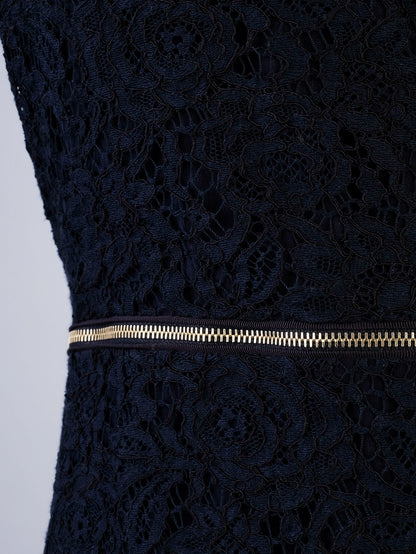 Excellent Burberry Blue Lace Dress Women&