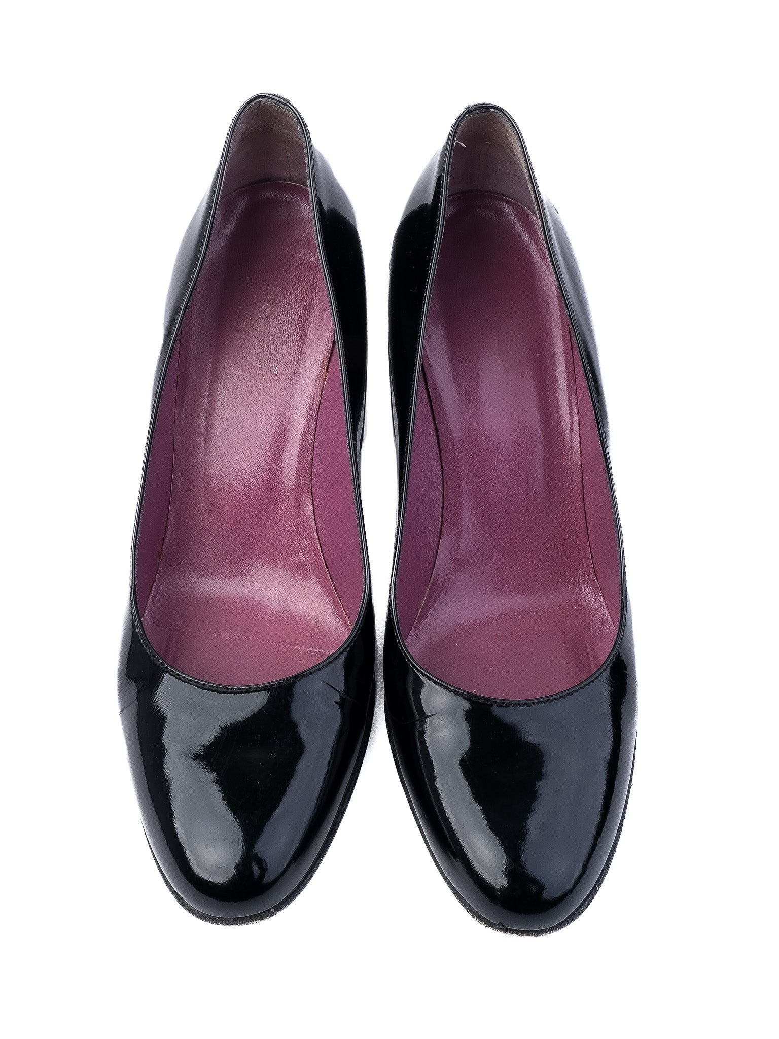 Excellent Bally Black Leather High-Heeled Shoes Size 38.5