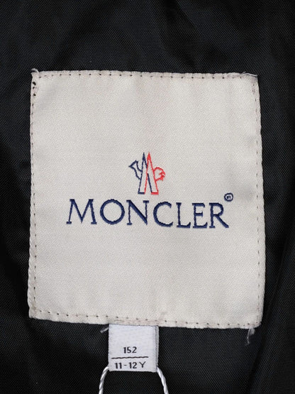 Excellent Moncler Blue Puffer Jacket with Fur-Lined Hood for Kids Size 11