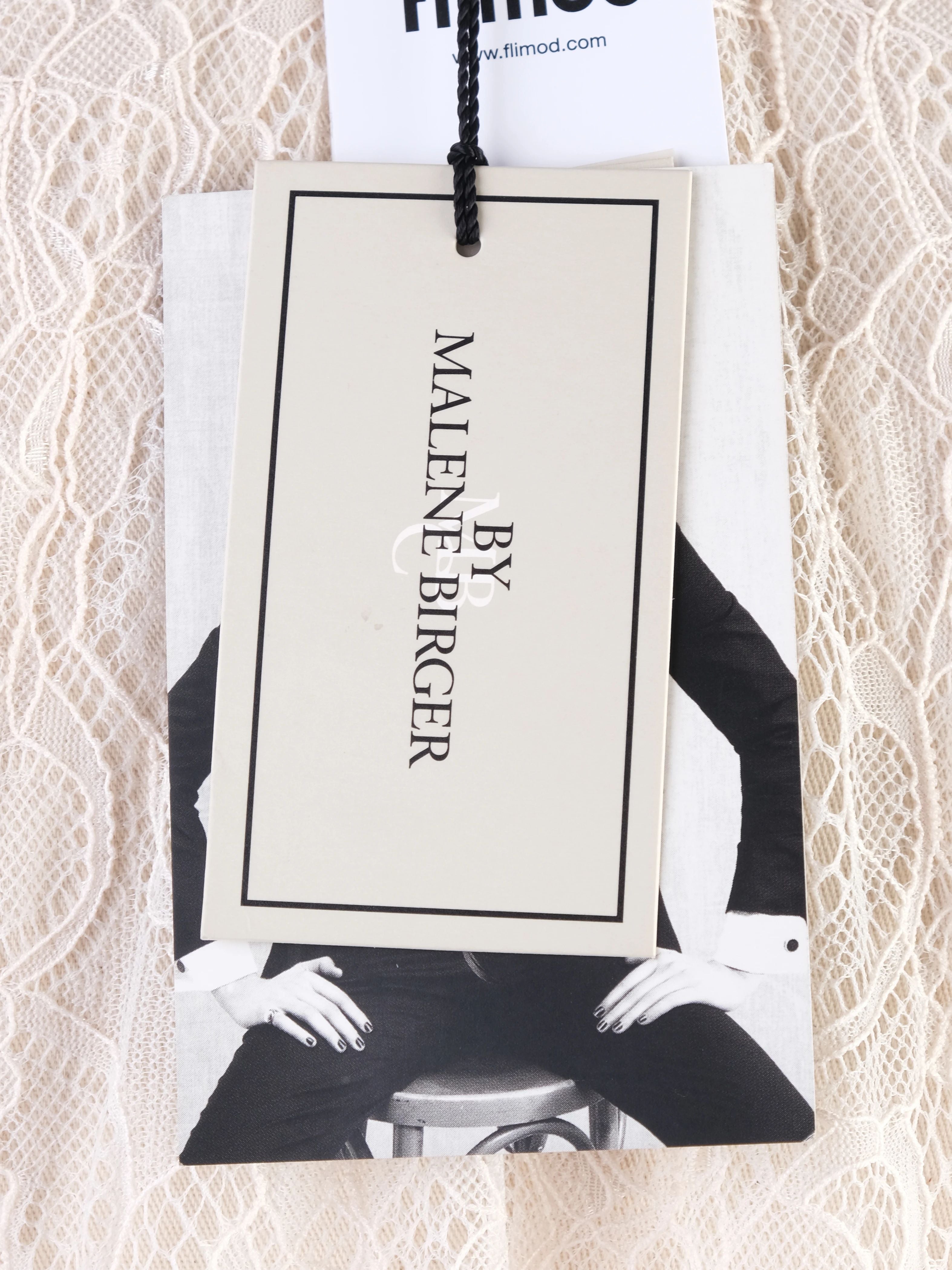 NEW By Malene Birger White Sheer Lace Blouse Size M