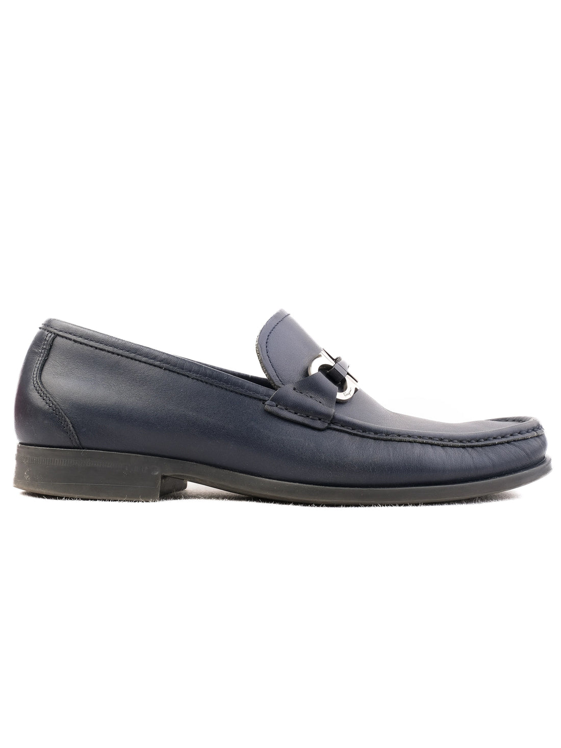 Excellent Salvatore Ferragamo Blue Leather Loafers Size 39.5