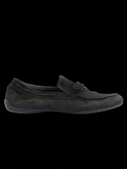 Excellent Moreschi Black Leather Loafers with Bow Detail Size 41.5