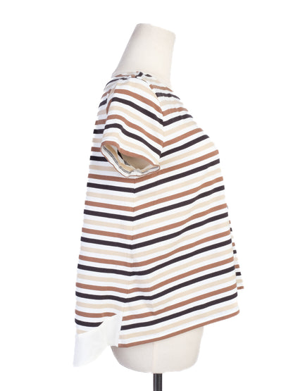 Excellent Weekend MaxMara Striped T-Shirt Size S Cotton Blend