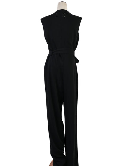 Excellent Maison Margiela Black Polyester Sleeveless Jumpsuit Size XL