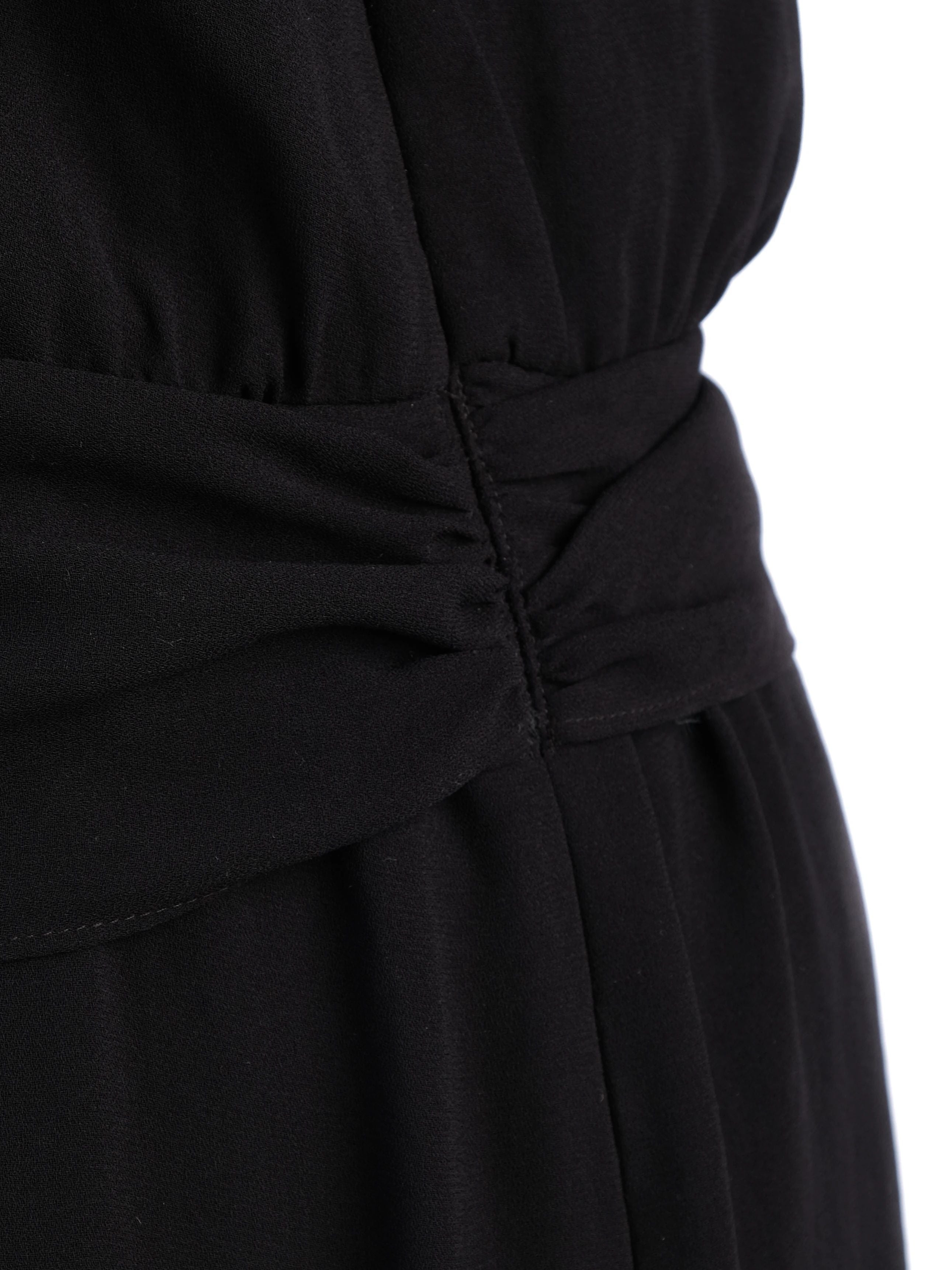 Excellent Theory Black Sleeveless Dress Size S, Polyester, Flowing Skirt