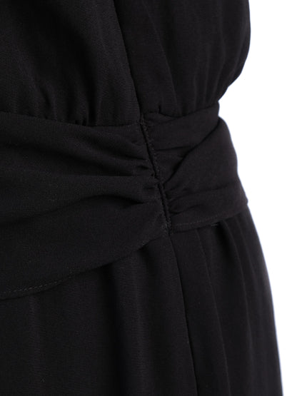 Excellent Theory Black Sleeveless Dress Size S, Polyester, Flowing Skirt