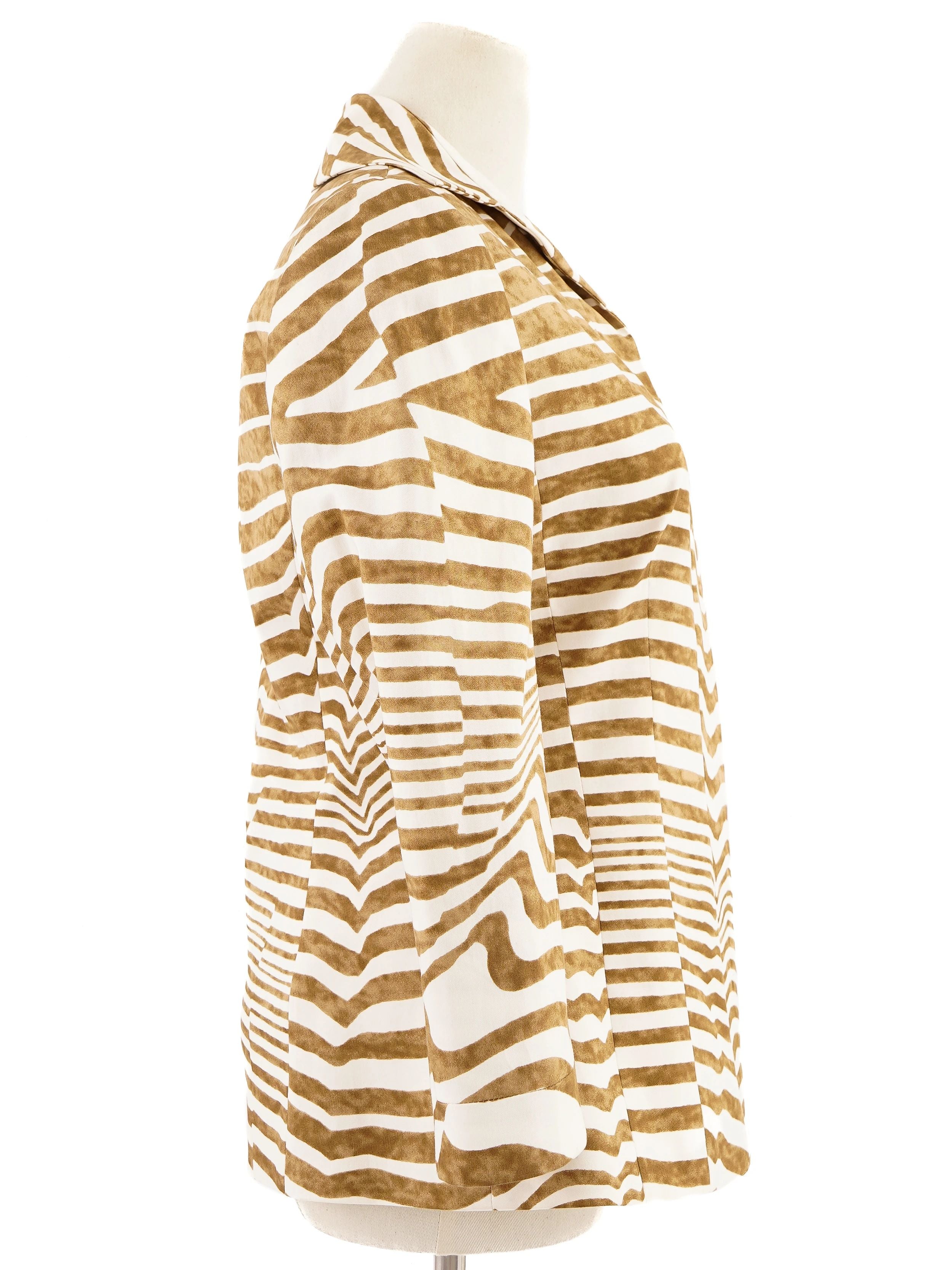 Perfect Gianfranco Ferre Orange Striped Shirt Size M Women