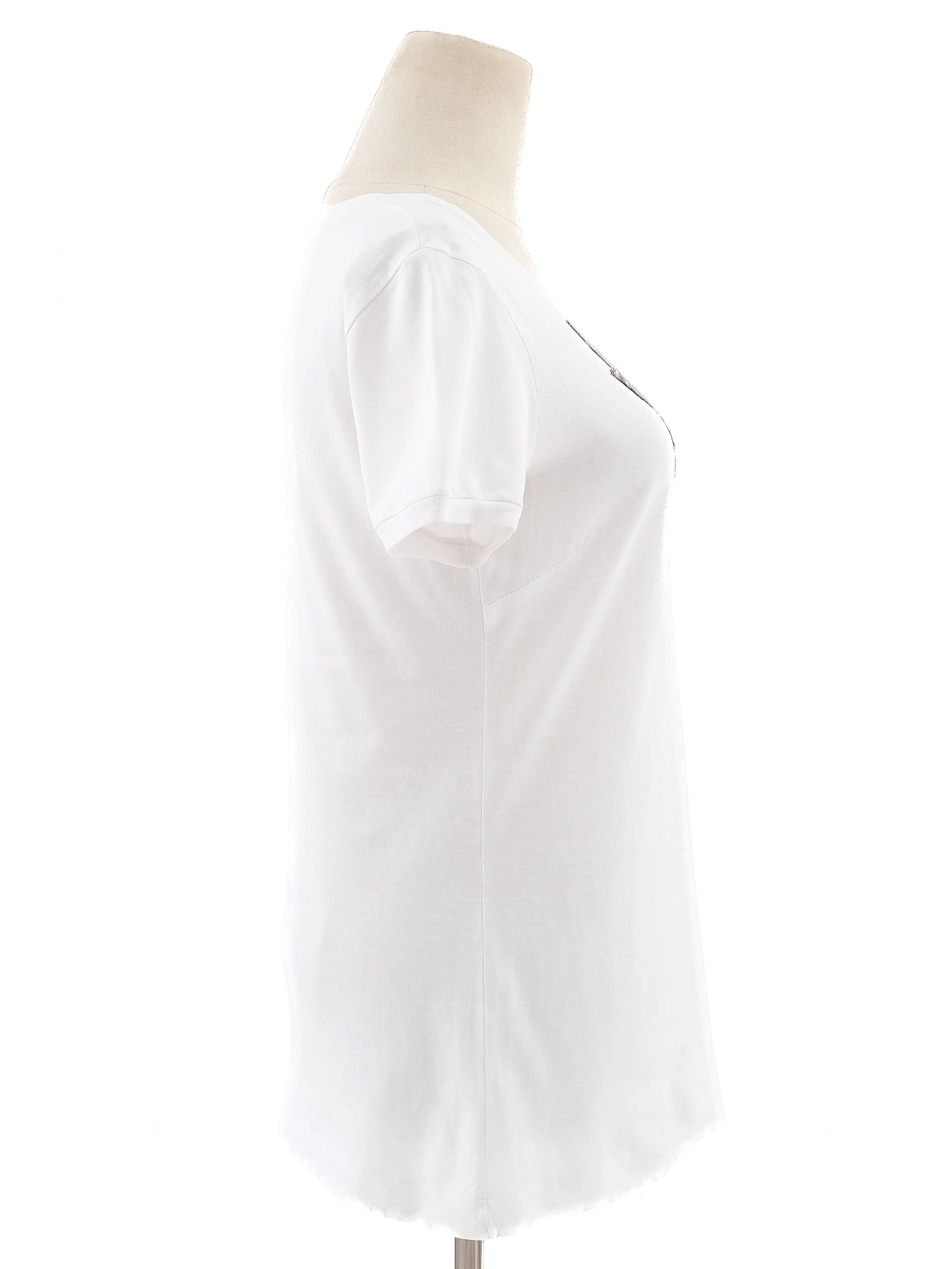 Good Dolce Gabbana White Floral Cotton T-Shirt Size S Women