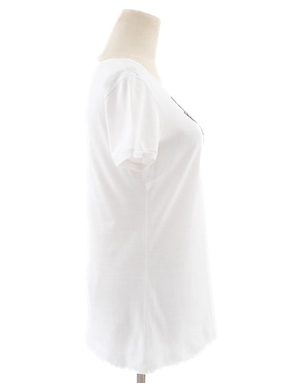 Good Dolce Gabbana White Floral Cotton T-Shirt Size S Women