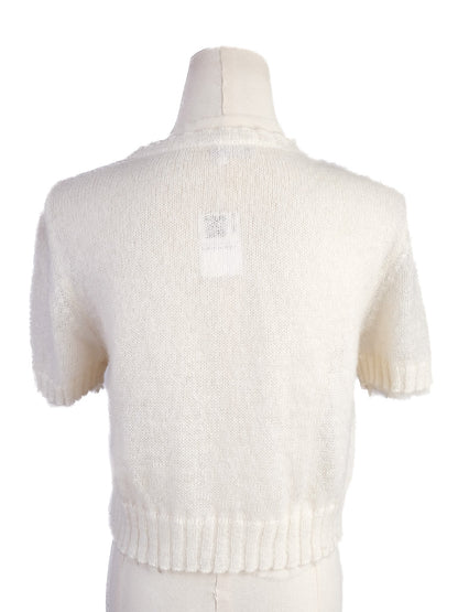 Excellent Philosophy Di Lorenzo Serafini White Wool Cardigan Set Size S