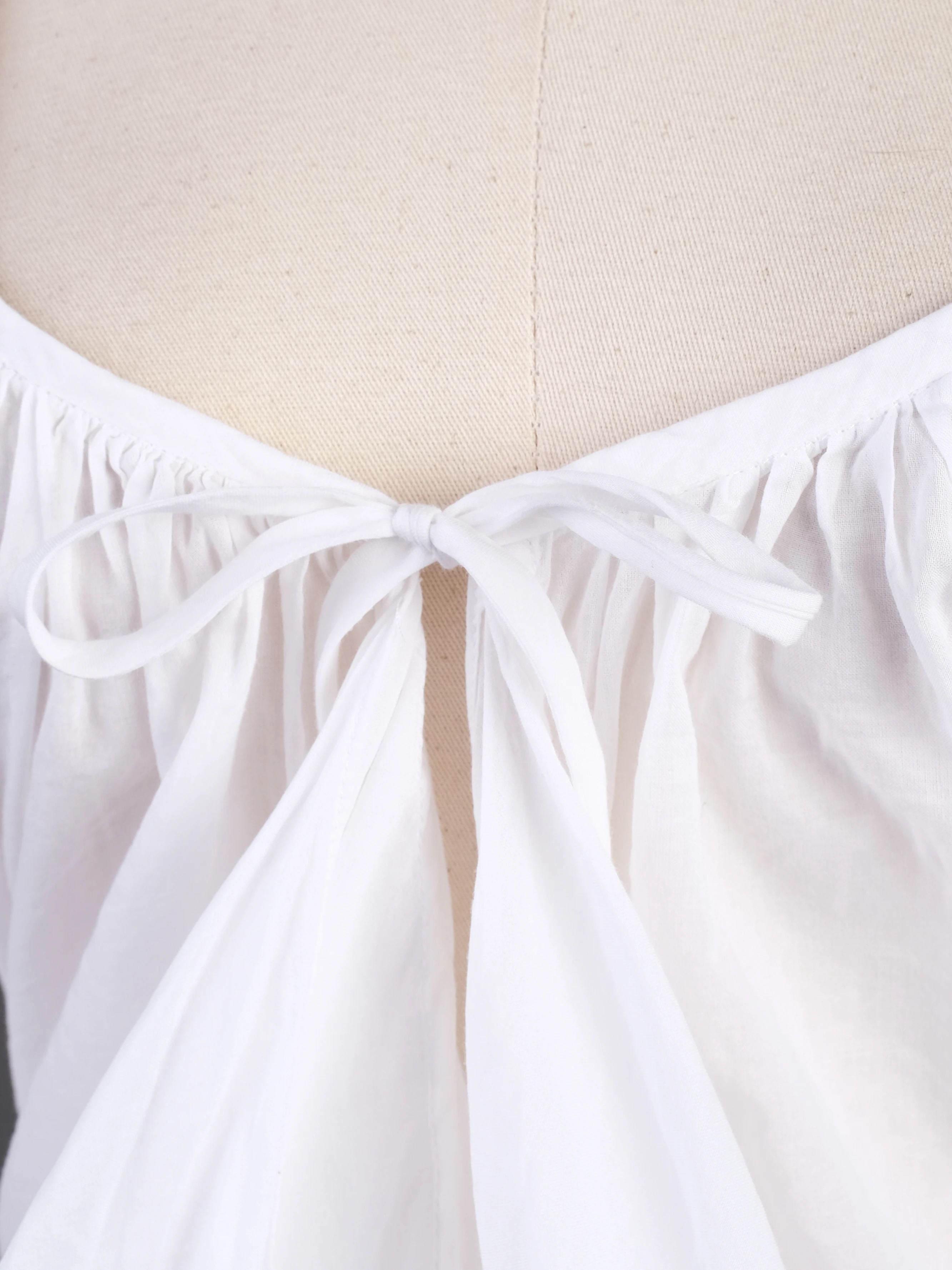 EXCELLENT Plein Sud White Cotton Blouse with Tie Front Design